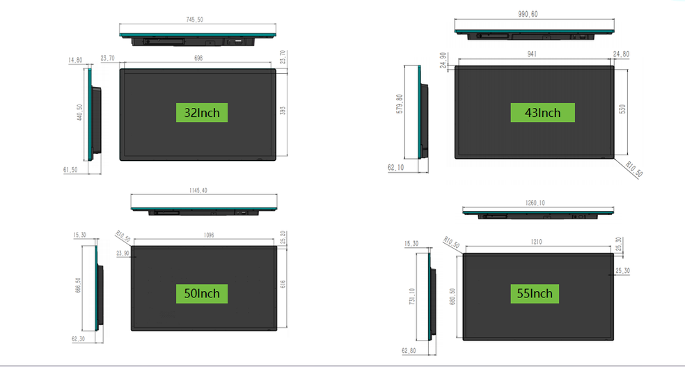 sizes of Inch Wall Mounted Digital Display Screen sizes of Inch Wall Mounted Digital Display Screen